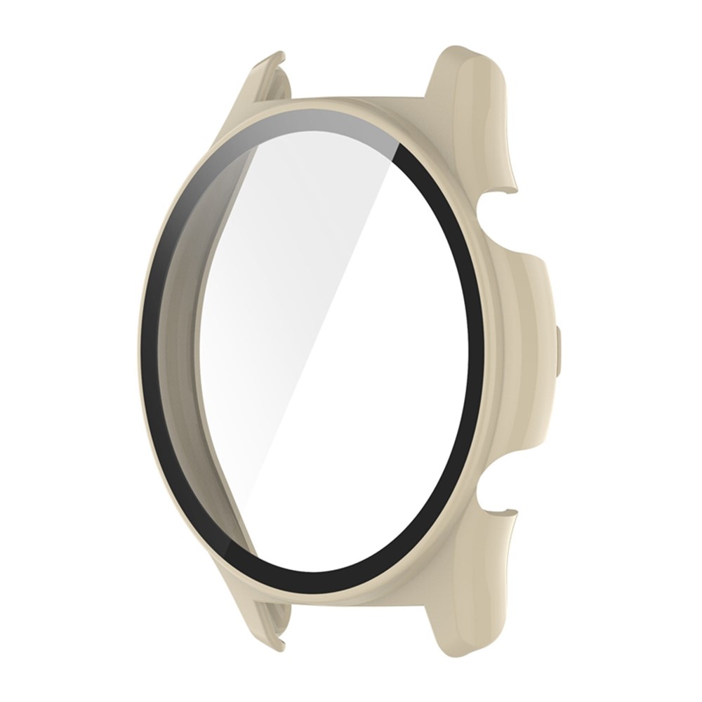 For Honor Watch GS3 46mm Hard PC Anti-drop Watch Case with Tempered Glass Screen Protector - Beige-2