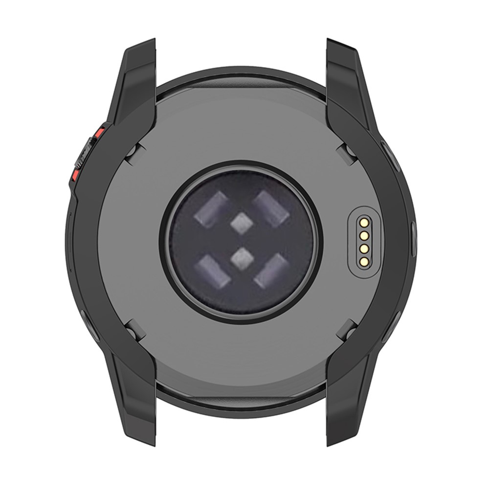 For Garmin Fenix 7S Electroplating Soft TPU Hollow Out Anti-drop Watch Protective Case Cover - Black-2