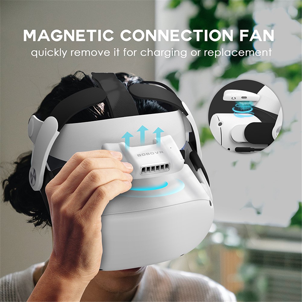 BOBOVR F2 Active Air Circulation Facial Interface for Oculus Quest 2, Replace Silicone Face Cover Pad, Relieve Accumulation of Hot Air and Lens Fogging-2