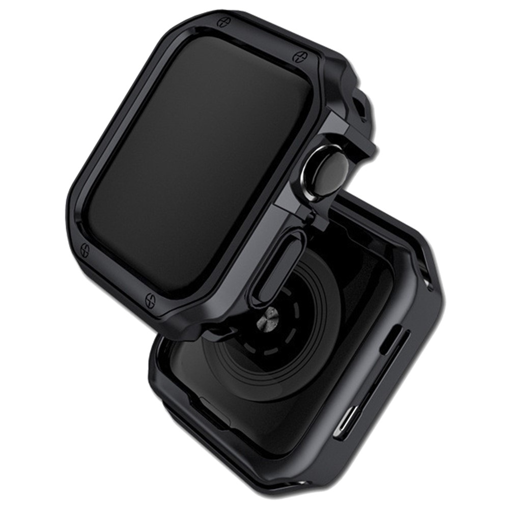 For Apple Watch Series 4 / 5 / 6 / SE 40mm Precise Cutout TPU Watch Case Anti-Drop Protective Watch Cover - Black-3