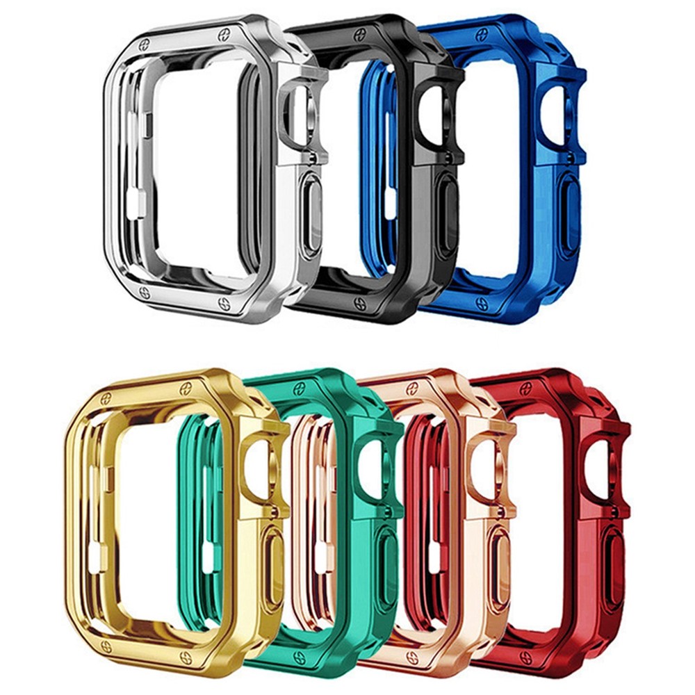 For Apple Watch Series 4 / 5 / 6 / SE 40mm Precise Cutout TPU Watch Case Anti-Drop Protective Watch Cover - Black-4