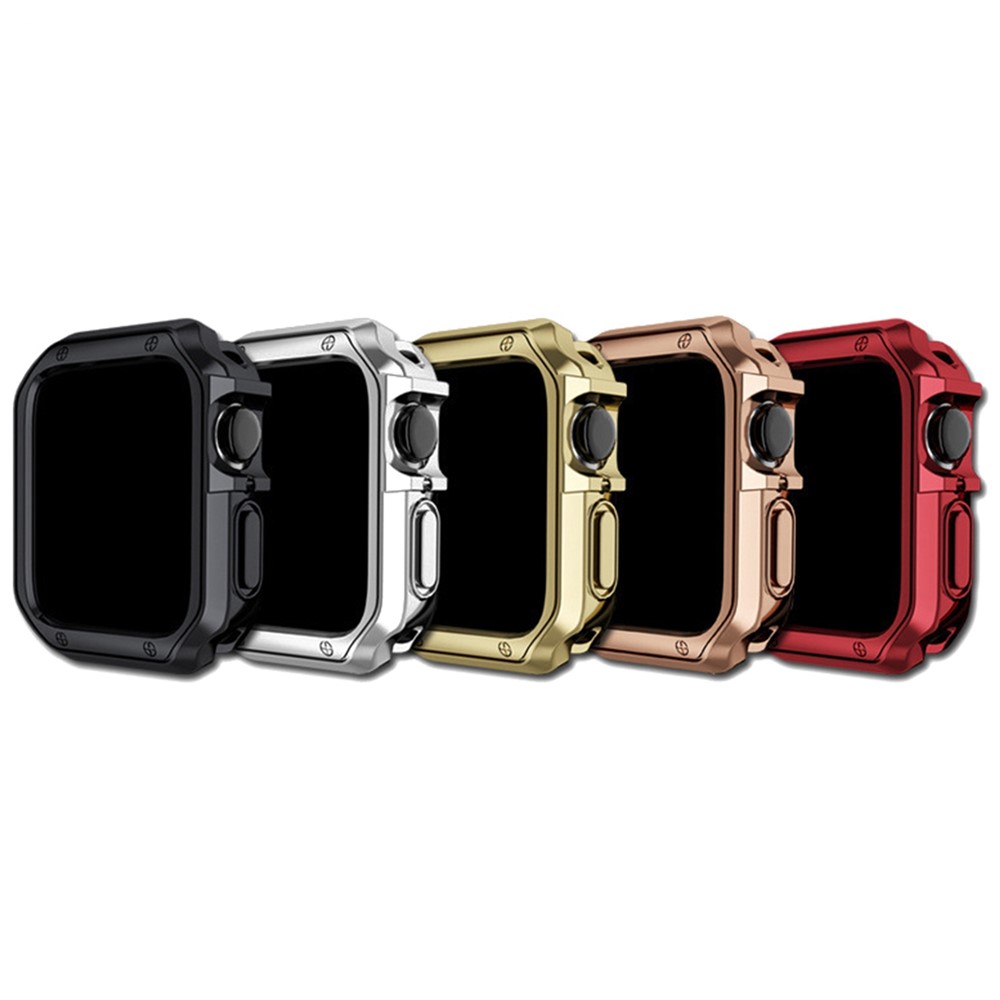 For Apple Watch Series 4 / 5 / 6 / SE 40mm Precise Cutout TPU Watch Case Anti-Drop Protective Watch Cover - Black-5