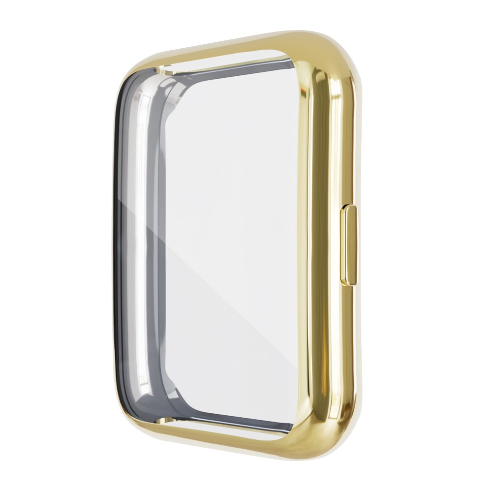 For Huawei Watch Fit 2 Electroplated 360-Degree Protection TPU Case with Screen Cover Anti-Drop Smart Watch Case - Gold-1