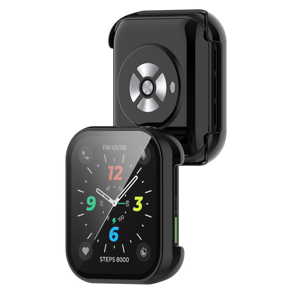 For Oppo Watch 2 46mm Anti-scratch PC Watch Case with Tempered Glass Screen Protector Full Coverage Cover - Black-7