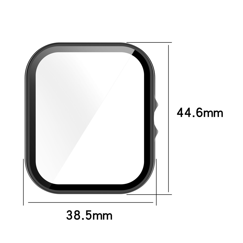 For Huami Amazfit GTS3 Drop-proof PC Watch Case Protective Cover with Tempered Glass Screen Protector - Black-5