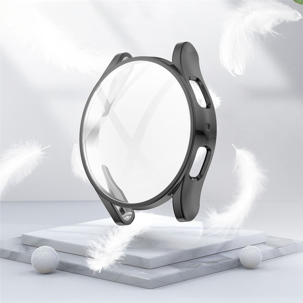 For Samsung Galaxy Watch5 40mm All-around Flexible TPU Case Electroplated Protective Cover - Black-1
