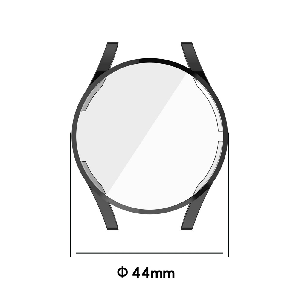 For Samsung Galaxy Watch5 44mm Soft TPU Protective Case All-Around TPU Anti-Scratch Electroplating Cover - Black-4