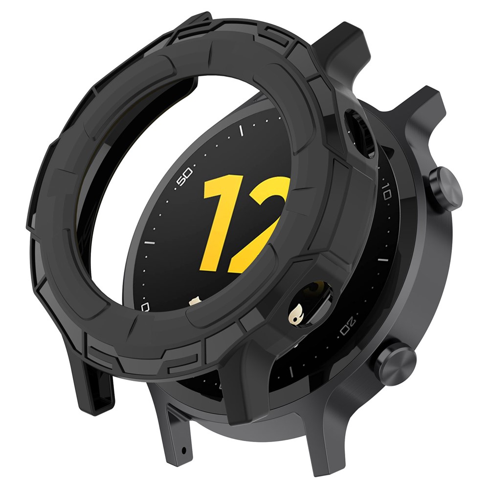 For Realme Watch S Hollow-out Anti-dust Anti-fall Soft TPU Watch Case Shockproof Protective Cover - Black-1