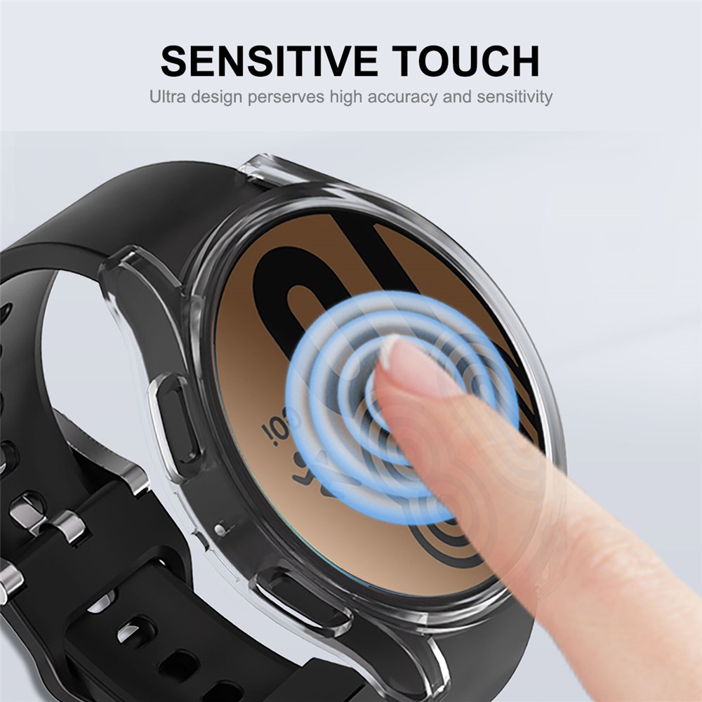 ENKAY HAT PRINCE For Samsung Galaxy Watch5 44mm Overall Protective Case Shockproof TPU Electroplating Watch Cover - Black-2