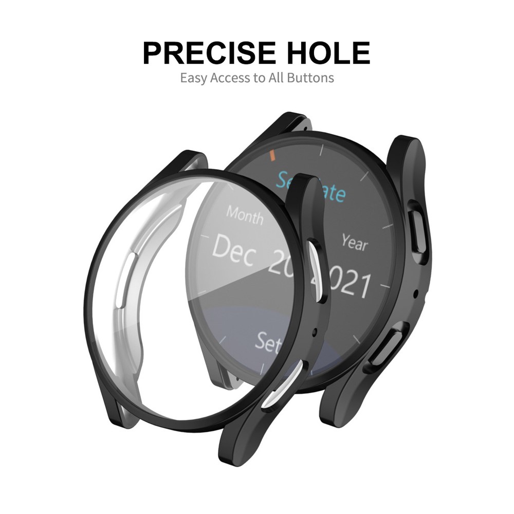 ENKAY HAT PRINCE For Samsung Galaxy Watch5 44mm Overall Protective Case Shockproof TPU Electroplating Watch Cover - Black-4