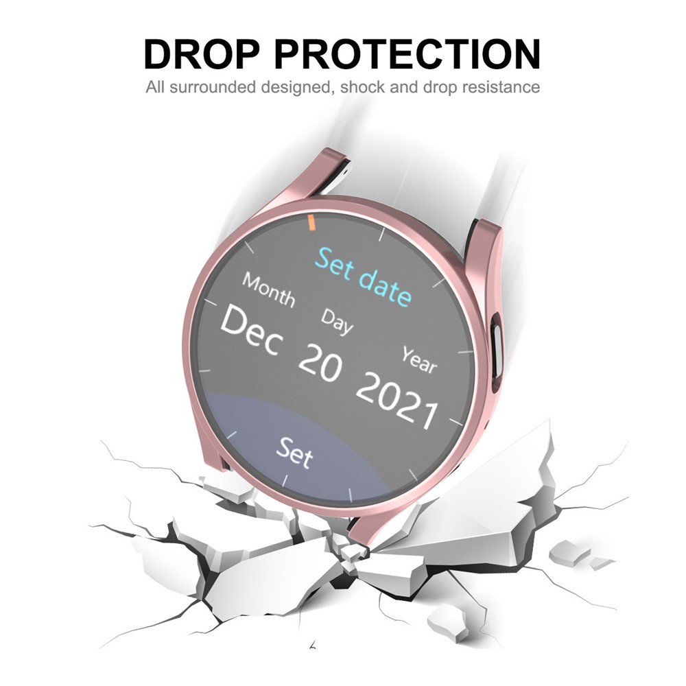 ENKAY HAT PRINCE For Samsung Galaxy Watch5 44mm Overall Protective Case Shockproof TPU Electroplating Watch Cover - Black-6