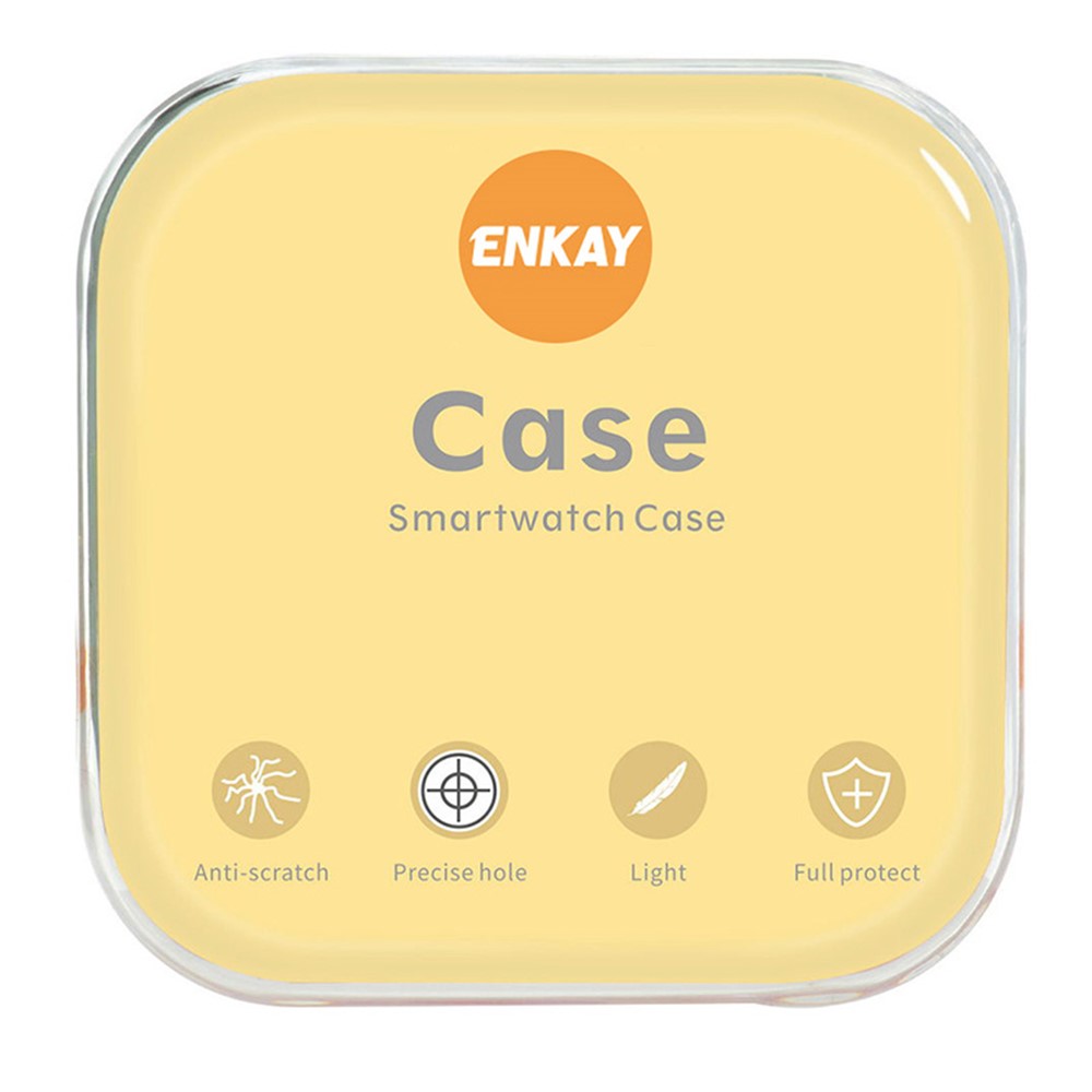 ENKAY HAT PRINCE For Samsung Galaxy Watch5 44mm Overall Protective Case Shockproof TPU Electroplating Watch Cover - Black-7