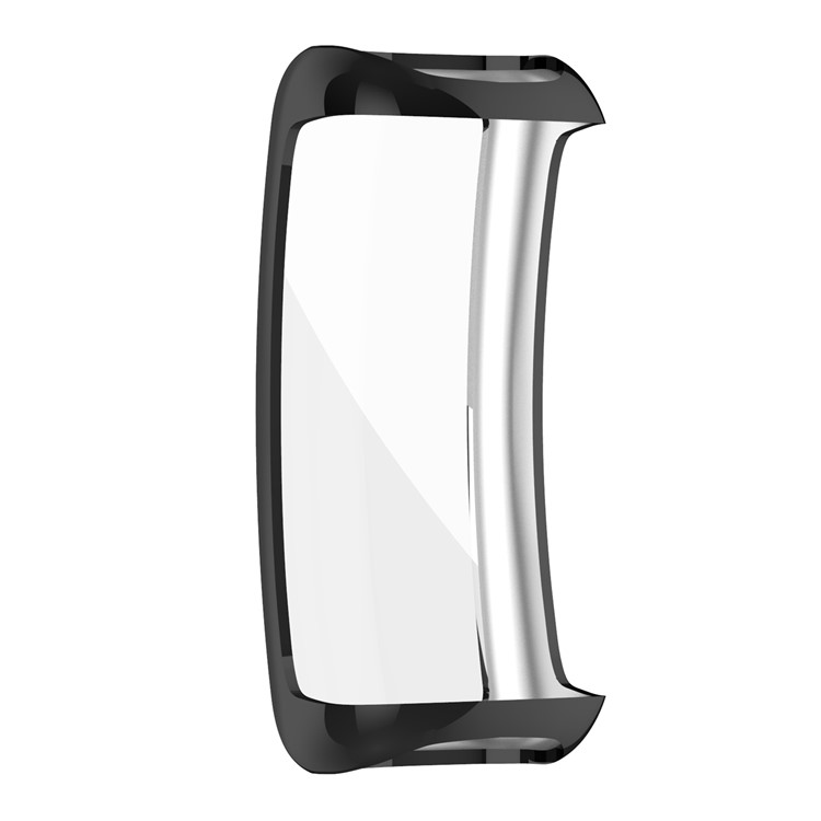 Para Fitbit Inspire 3 Eletroplating TPU Case Com Protetor de Tela Resistente à Tela Smart Watch Case - Preto-3