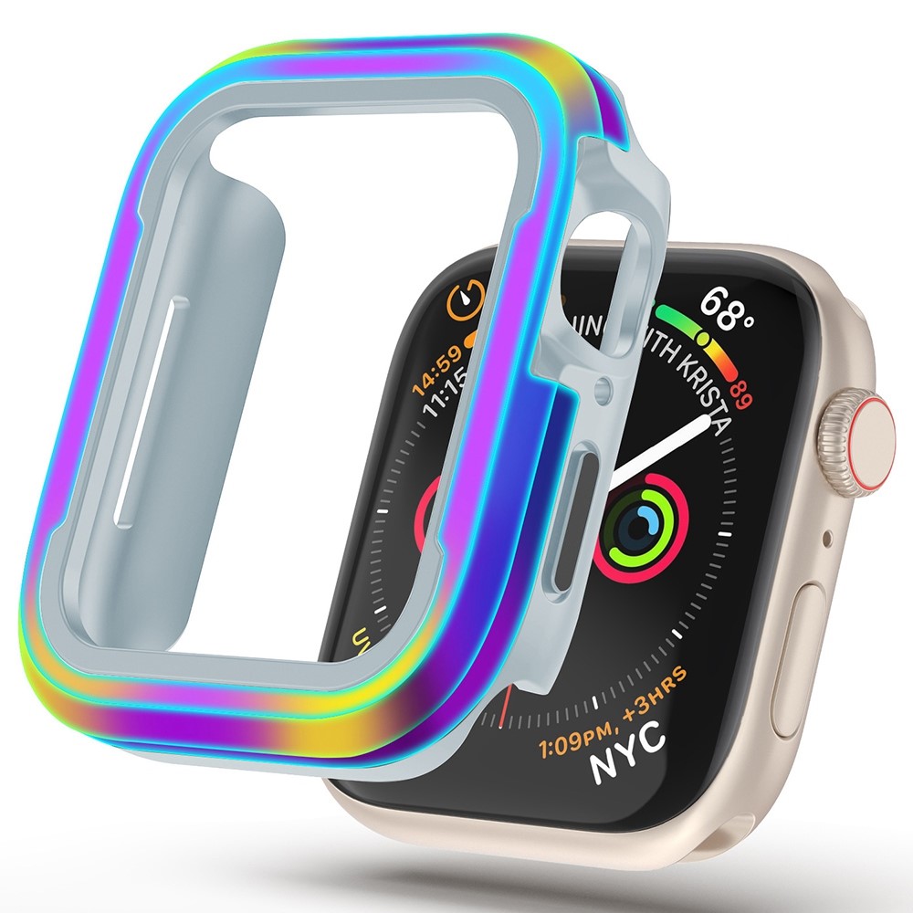 For Apple Watch Series 4 / 5 / 6 44mm / SE 44mm / SE (2022) 44mm 2 in 1 Aluminum Alloy Frame + TPU Bumper Watch Case Drop Resistant Protective Cover - Multi-color-2