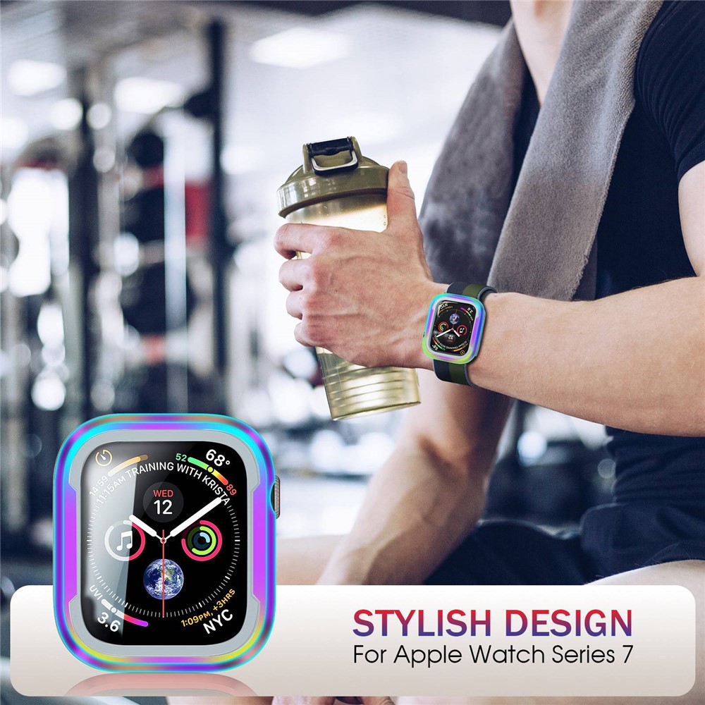 For Apple Watch Series 4 / 5 / 6 44mm / SE 44mm / SE (2022) 44mm 2 in 1 Aluminum Alloy Frame + TPU Bumper Watch Case Drop Resistant Protective Cover - Multi-color-9
