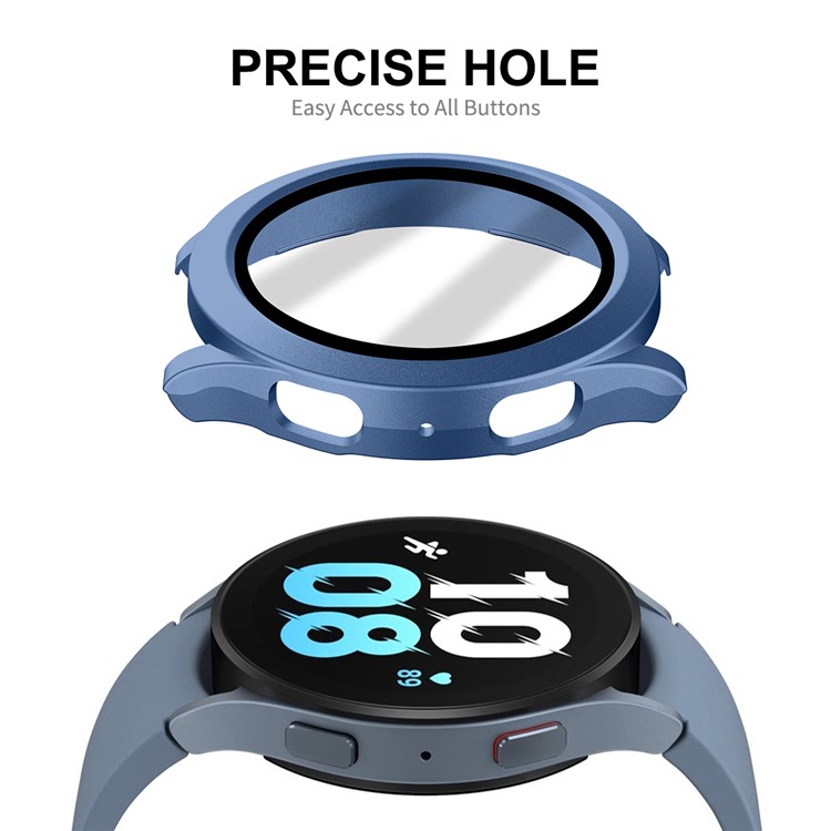 Enkay Hat Prince For Samsung Galaxy Watch 4 / 5 44mm Anti-hoisture Tampa à Prova D'água Com Protetor de Tela de Vidro Temperado PC Rígido PC Caso de Proteção Geral - Preto-5