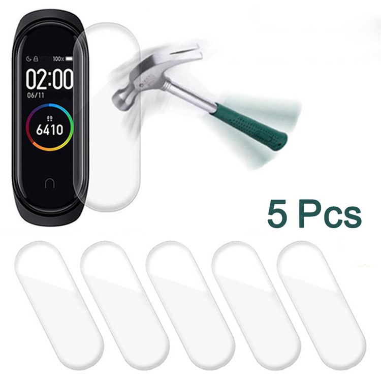 5Pcs Soft TPU Anti-explosion Screen Protector Film for Xiaomi Mi Band 5-1