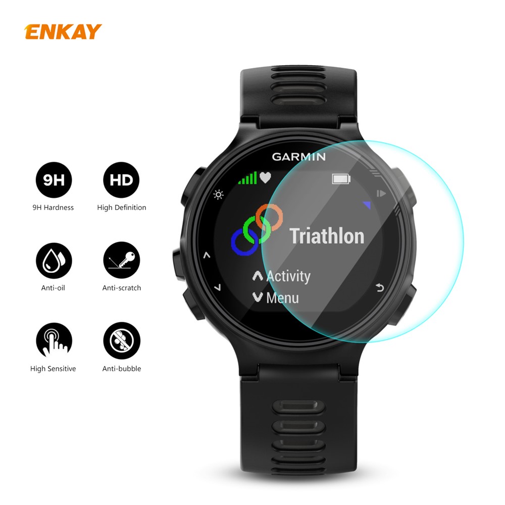 2pcs HAT PRINCE / Embalar 0.2mm 9H 2.15D Filmes Tela De Vidro Temperado Para Garmin Forerunner 735 / 735XT-2