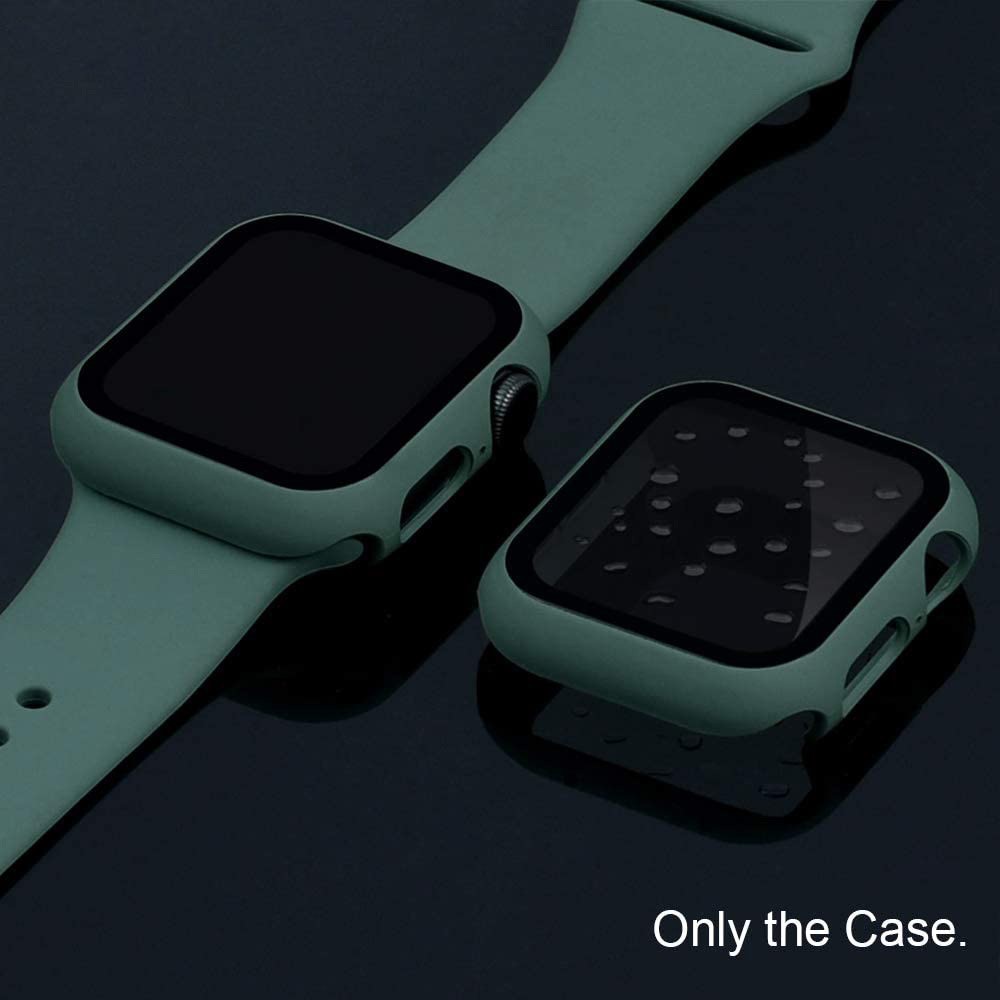 Compre Estuche De Reloj De Protector De Vidrio De 2 En 1 Frame PC + Funda  Protectora De Cristal Templado Para Apple Watch Series 3/2/1 42mm - Verde  Oscuro en China | TVC-Mall.com