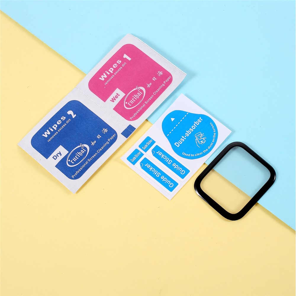 RURIHAI PMMA Material 3D Arc Edges Full Glue Screen Film for Apple Watch SE 44MM-4