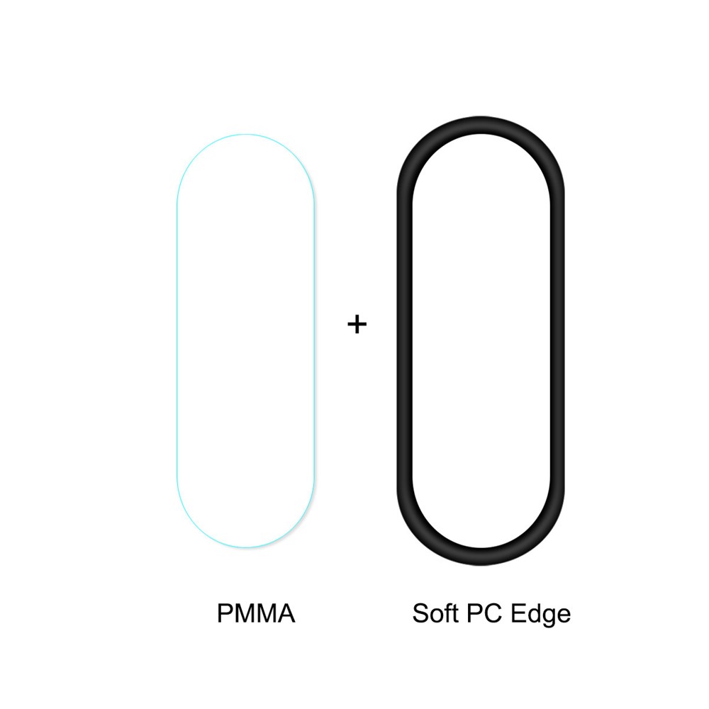 ENKAY 2Pcs Curved Edge PC + PMMA Screen Protector Full Glue for Xiaomi Mi Band 5 Complete Covering-3