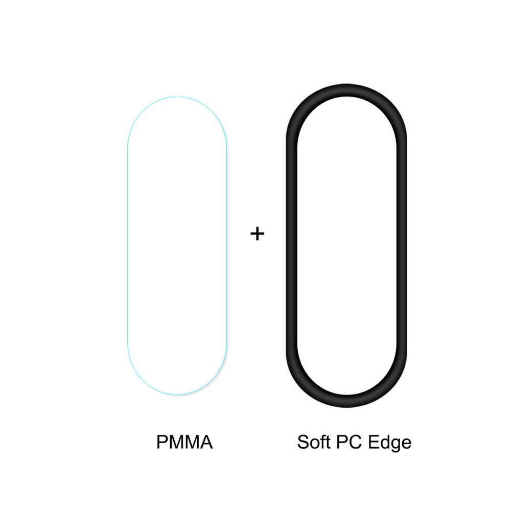 ENKAY 2pcs Curved Edge PC + PMMA Protettore Schermata Full co Per Xiaomi Mi Band 5/6 Coperchio Completo-3