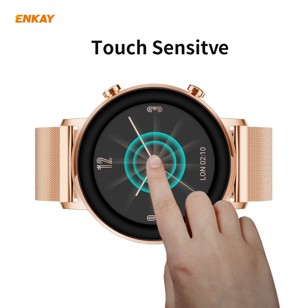 2pcs/set Enkay Hat Prince 3D PC Edge + PMMA Полноэкранная Защитная Пленка Для Huawei Watch GT 2 42 мм-5