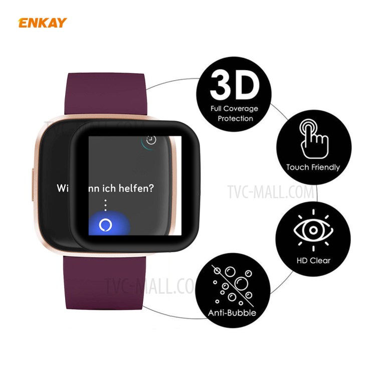 2Pcs/Set ENKAY HAT PRINCE for Fitbit Versa 2 3D PC Edge + PMMA Full Coverage Screen Protector Film-2