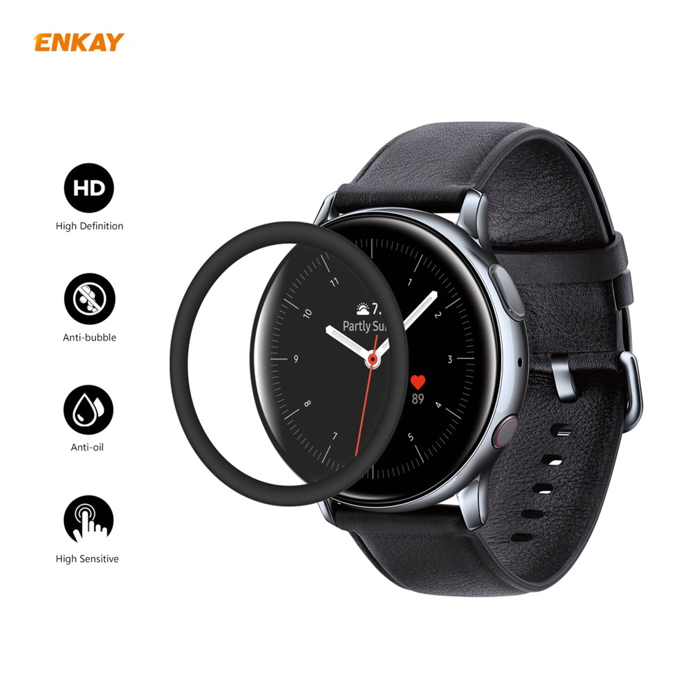 2Pcs/Set ENKAY HAT PRINCE 3D PC Edge + PMMA Full Coverage Screen Protector for Samsung Galaxy Watch Active2 44mm-2