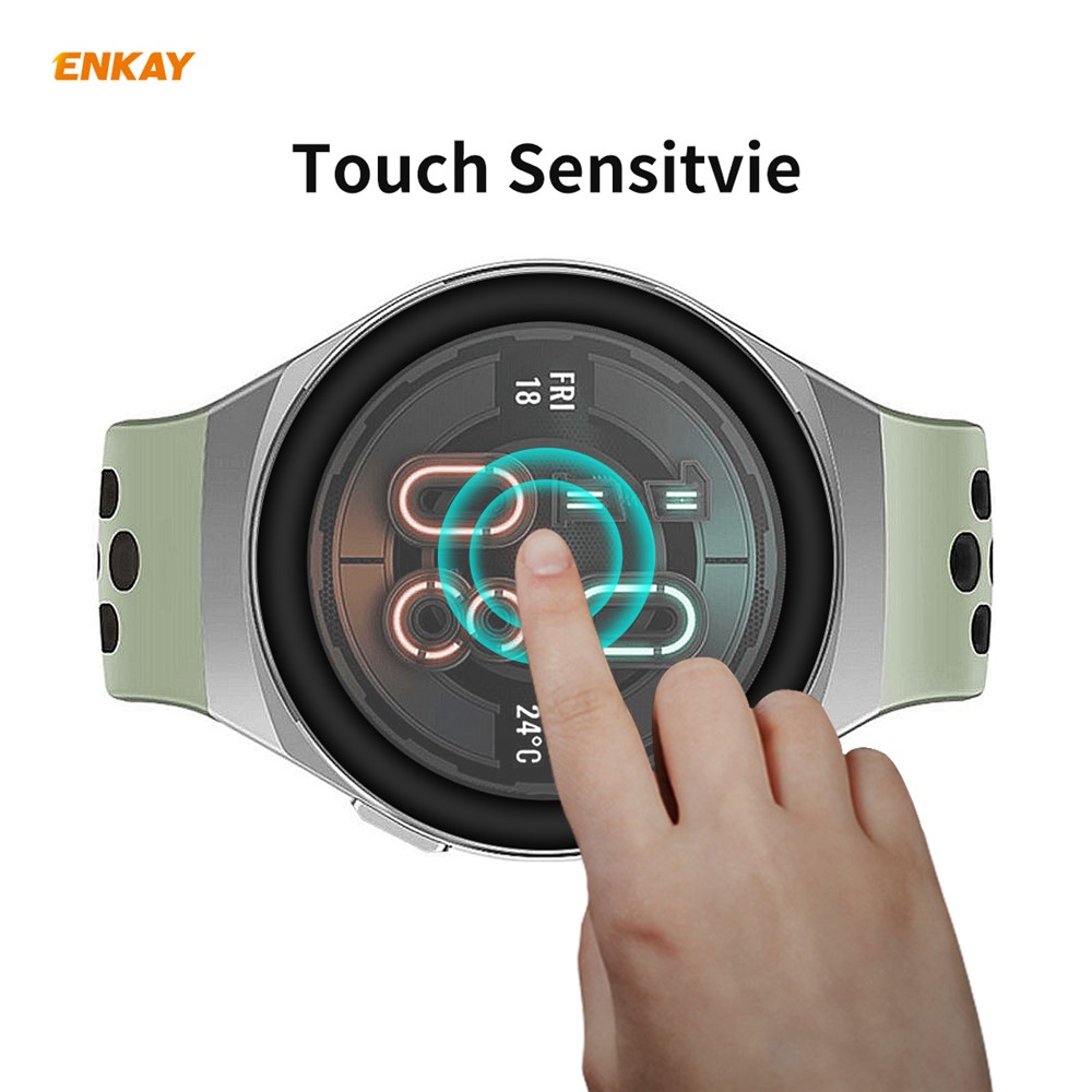 2pcs / Set Enkay HAT PRINCE 3D PC Rand + Displayfolie PMMA Für Huawei Uhr GT 2e 46mm - Ohne Maßstab-3
