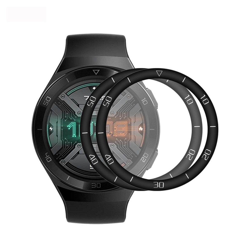2Pcs/Set ENKAY HAT PRINCE 3D PC Edge + PMMA Full Screen Protector for Huawei Watch GT 2e 46mm - With Scale
