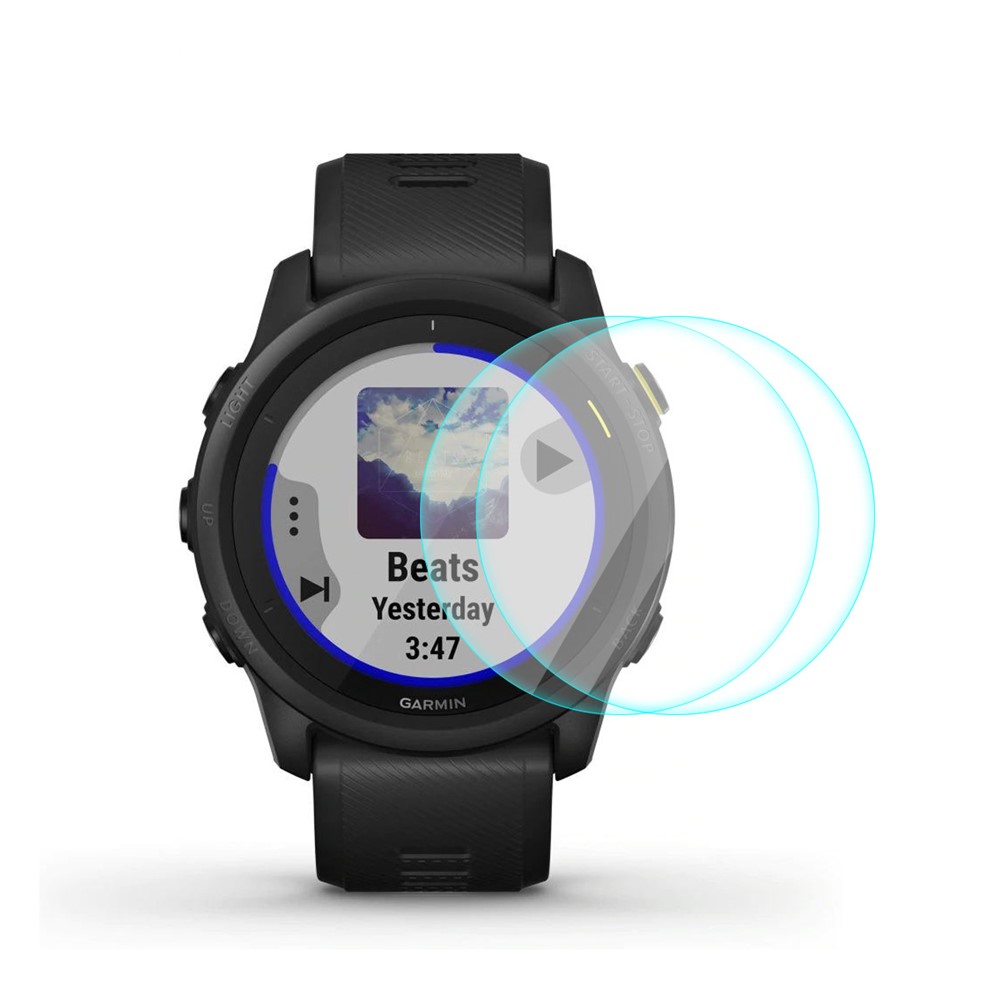 2Pcs/Set HAT PRINCE ENKAY 0.2mm 9H 2.15D Arc Edge Tempered Glass Watch Screen Film for Garmin Forerunner 745-1