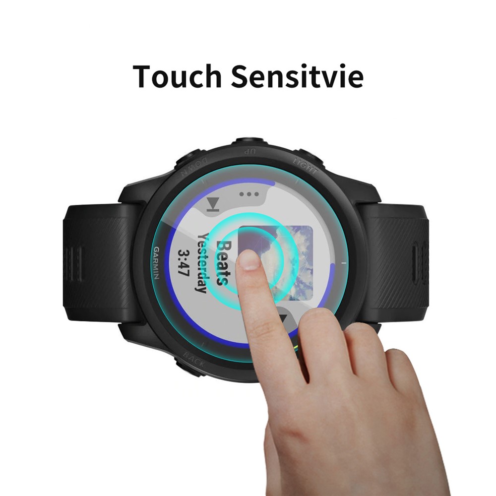 2Pcs/Set HAT PRINCE ENKAY 0.2mm 9H 2.15D Arc Edge Tempered Glass Watch Screen Film for Garmin Forerunner 745-3