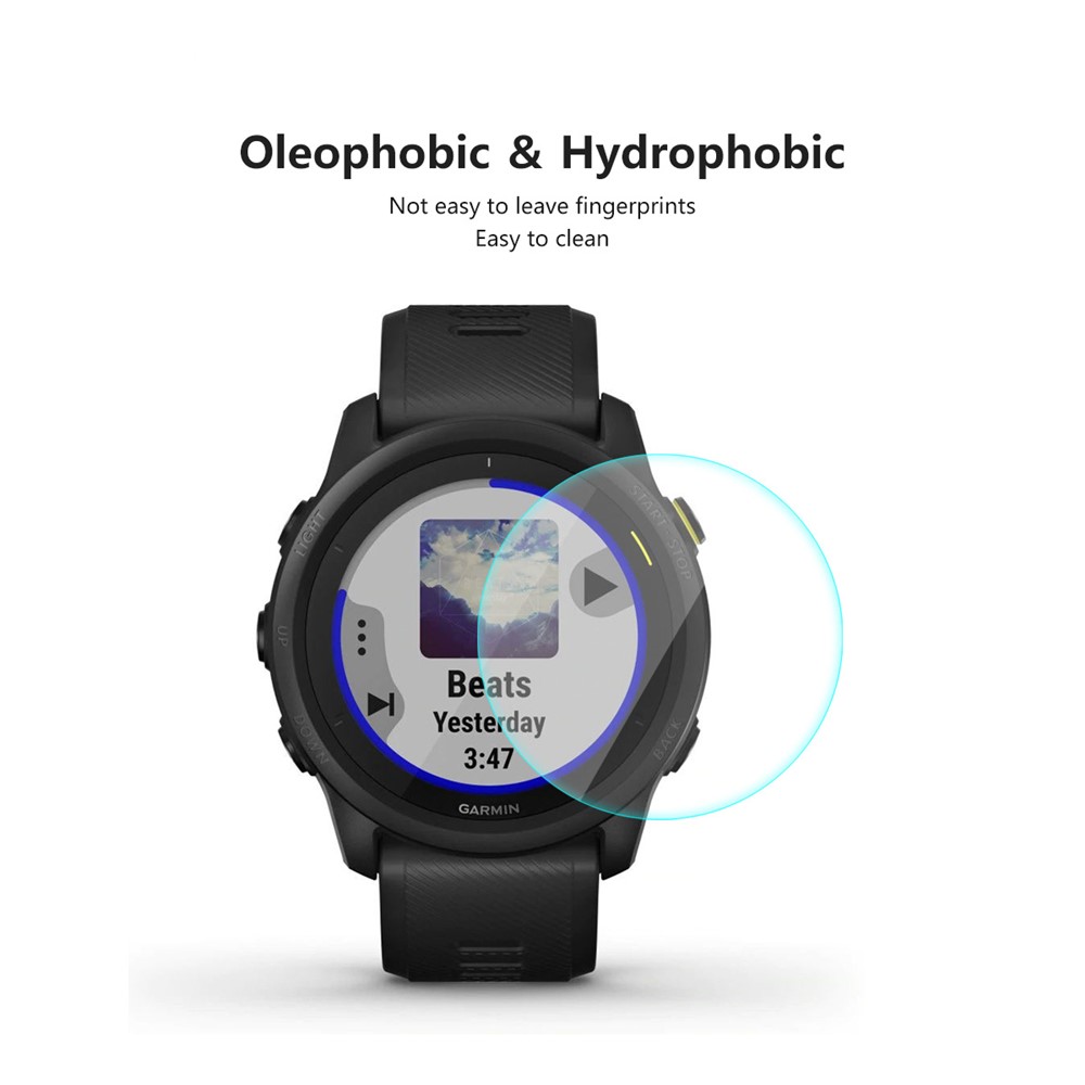 2Pcs/Set HAT PRINCE ENKAY 0.2mm 9H 2.15D Arc Edge Tempered Glass Watch Screen Film for Garmin Forerunner 745-4