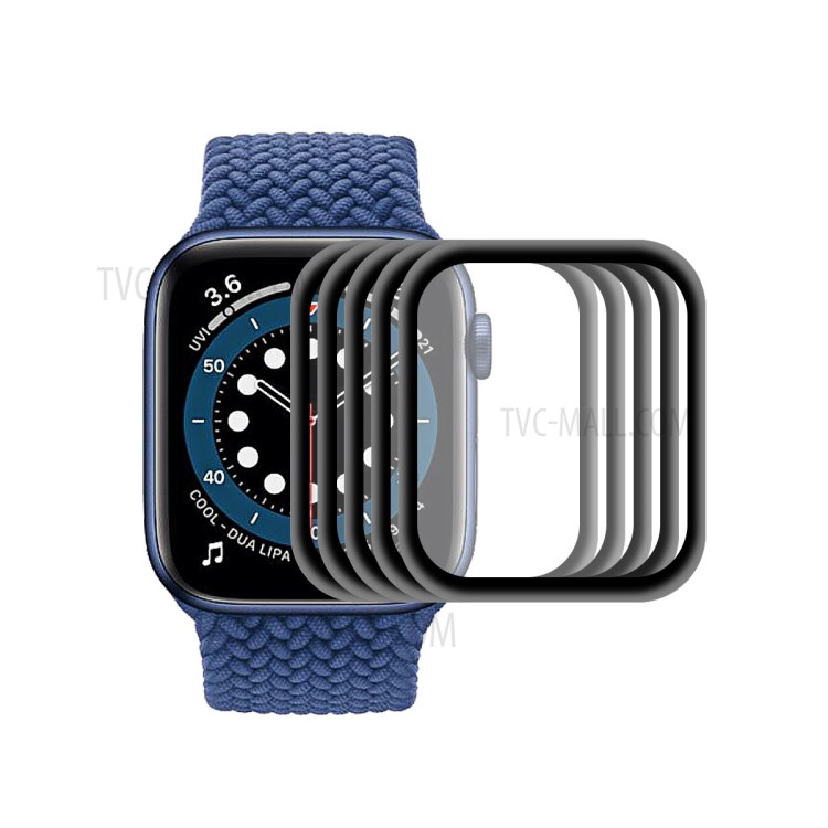 HAT PRINCE 5 Pcs/Set 0.2mm 9H Full Size Tempered Glass Screen Protector Film for Apple Watch Series 6/5/4/SE 44mm-6