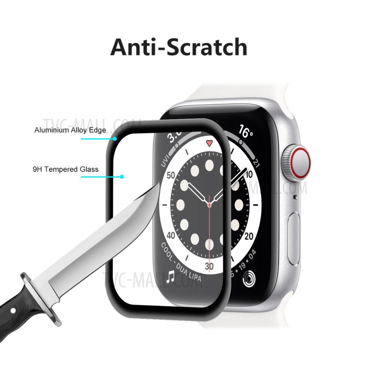 HAT PRINCE 10 Pcs/Set 0.2mm 9H Full Covering Tempered Glass Screen Protector for Apple Watch Series 6/5/4/SE 44mm-3