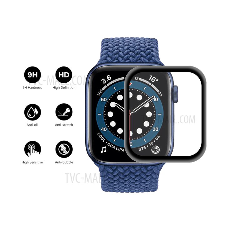 HAT PRINCE 10 Pcs/Set 0.2mm 9H Full Covering Tempered Glass Screen Protector for Apple Watch Series 6/5/4/SE 44mm-6