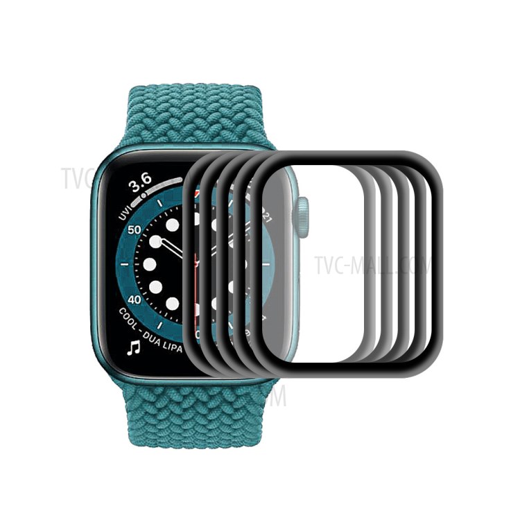 5Pcs/Set HAT PRINCE Full Size 3D Curved Soft PC Edge + PMMA Screen Protective Film for Apple Watch Series 6/5/4/SE 40MM-2