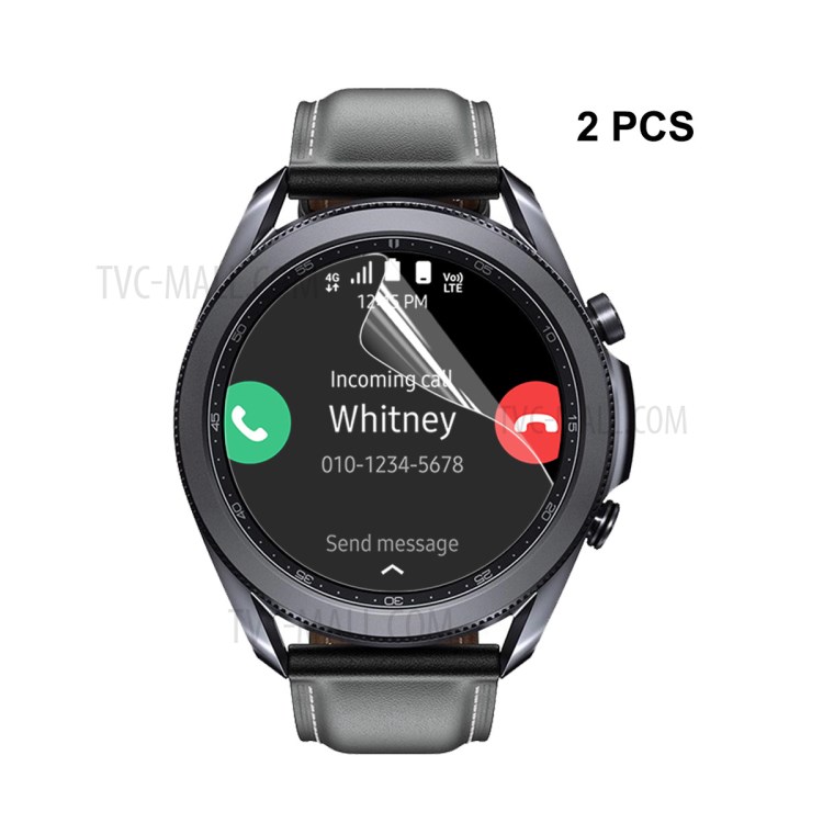 HAT PRINCE 2Pcs/Pack HD PET Smart Watch Screen Protector for Samsung Galaxy Watch3 45mm-2