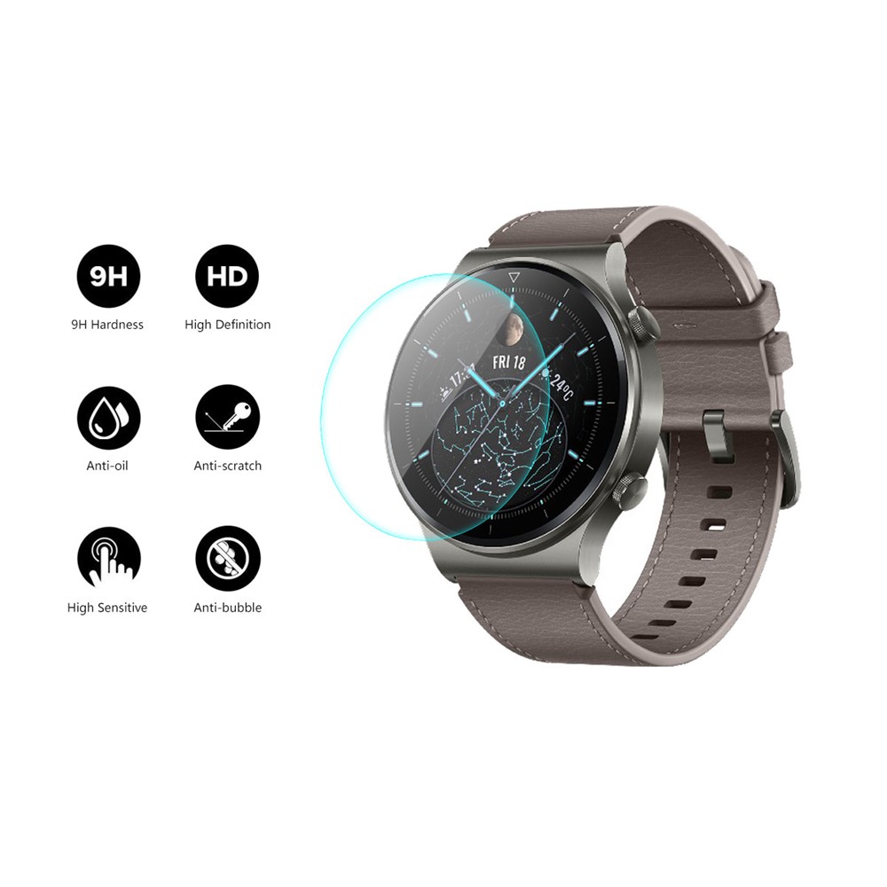 ENKAY 2Pcs/Pack for Huawei Watch GT 2 Pro 0.2mm 9H 2.15D Tempered Glass Screen Films-2