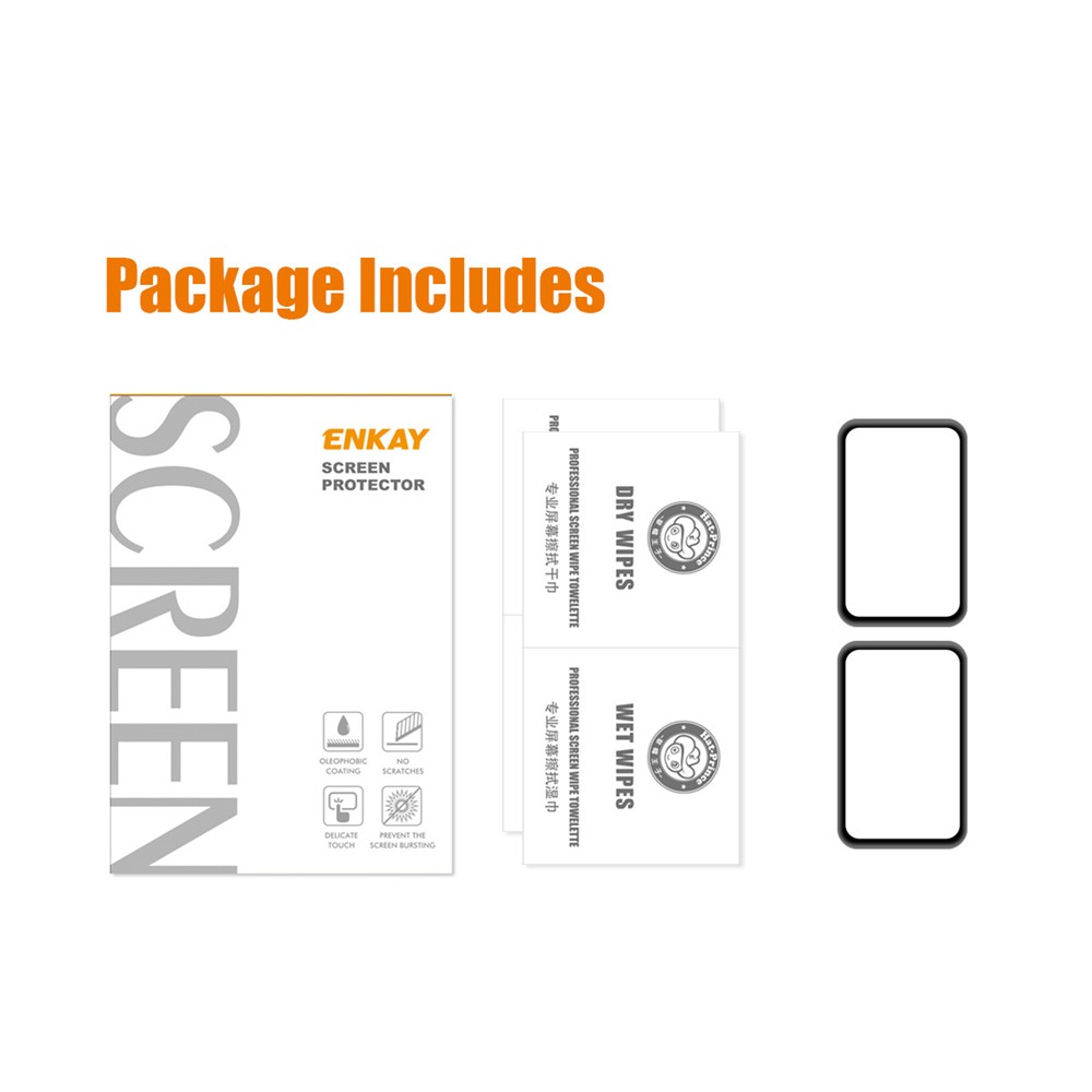 ENKAY HAT-PRINCE 2Pcs/Set 3D Curved Soft PC Edge + PMMA Full Coverage HD Screen Film for Honor Watch ES-4
