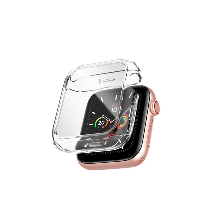 TPU Frame Cover with Tempered Glass Screen Protector for Apple Watch Series 6/5/4/SE 44mm-1