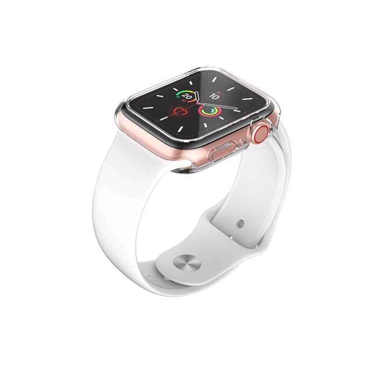 TPU Frame Cover with Tempered Glass Screen Protector for Apple Watch Series 6/5/4/SE 44mm-2