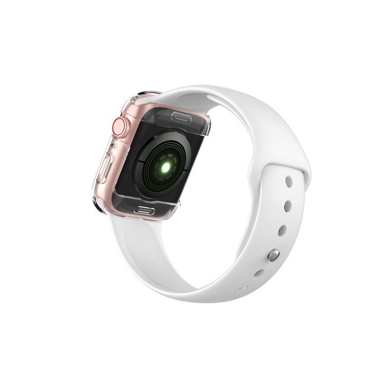 TPU Frame Cover with Tempered Glass Screen Protector for Apple Watch Series 6/5/4/SE 44mm-4