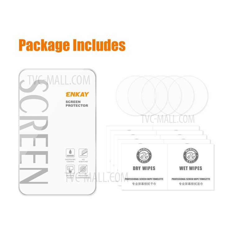 HAT PRINCE 5PCS/Set 0.2mm 9H 2.15D Tempered Glass Screen Protective Film for Xiaomi Mibro Air-6