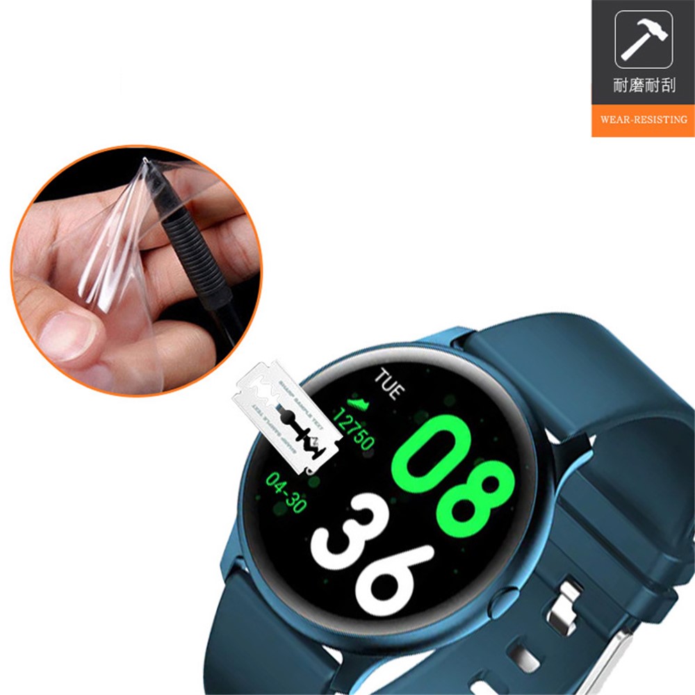 Soft TPU Anti-explosion Screen Protector Guard Film Shield for Smart Watch KW19 D39mm-3