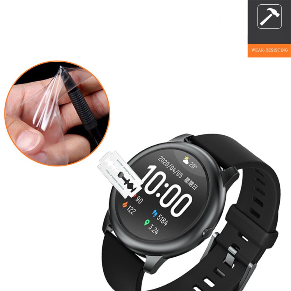 Flexible TPU Wear-resistant Anti-explosion Screen Protector Film Guard for Haylou Solar LS05 D36mm-4
