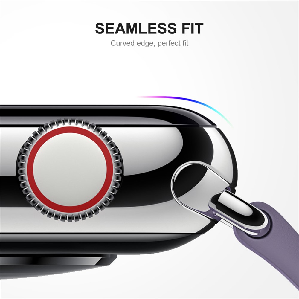 ENKAY 2Pcs/Pack Full Size Full Glue High Definition Curved Hot Bending Tempered Glass Screen Protector for Apple Watch Series 7 45mm - Transparent-3