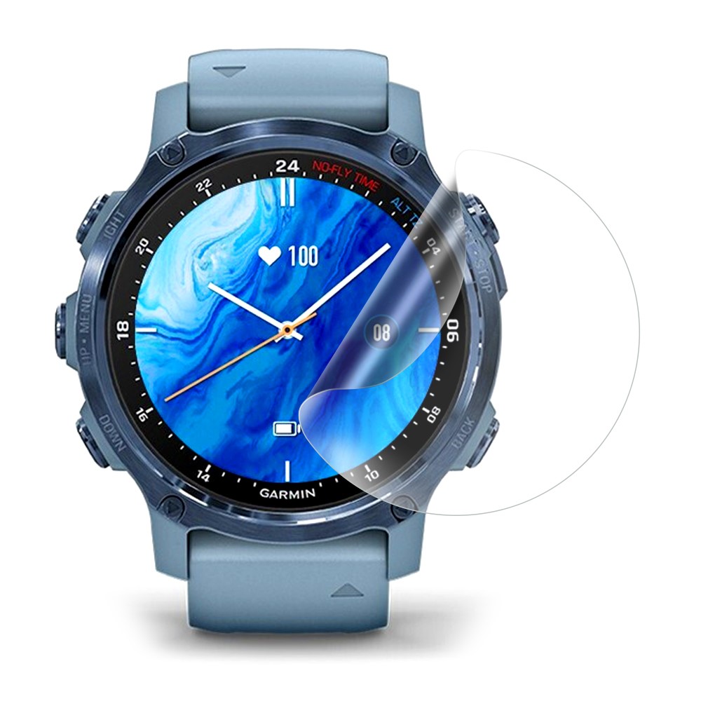 35.5mm High Definition Wear-resistant TPU Anti-explosion Screen Protector Film for Garmin Descent Mk2S 43mm-1