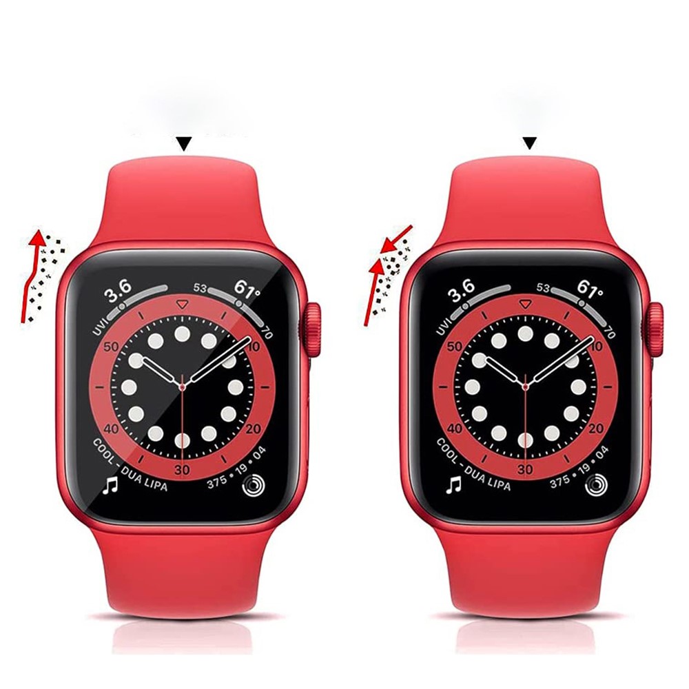 3D Curved Edge Full Glue Full Coverage Waterproof HD Tempered Glass Screen Protector for Apple Watch Series 7 41mm-3